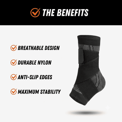 FlyteLock - Ankle Compression Sleeve with Support Straps