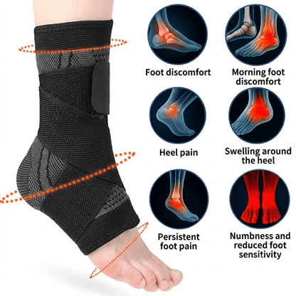 FlyteLock - Ankle Compression Sleeve with Support Straps
