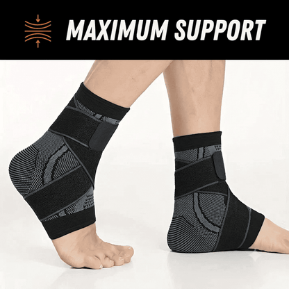 FlyteLock - Ankle Compression Sleeve with Support Straps