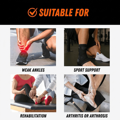 FlyteLock - Ankle Compression Sleeve with Support Straps