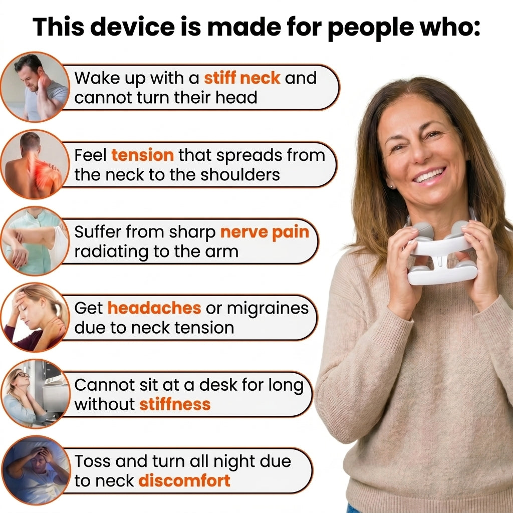 FlyteRelax - Heated Neck & Shoulder Massager for Deep Relaxation