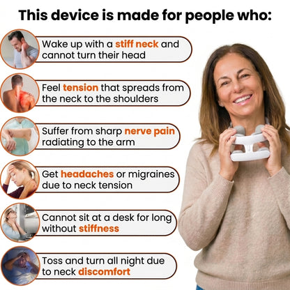 FlyteRelax - Heated Neck & Shoulder Massager for Deep Relaxation