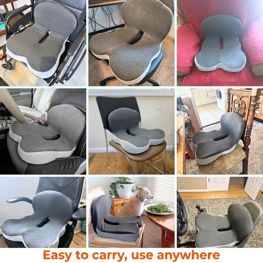 FlyteSeat - 2-in-1 Orthopedic Seat & Back Support Cushion