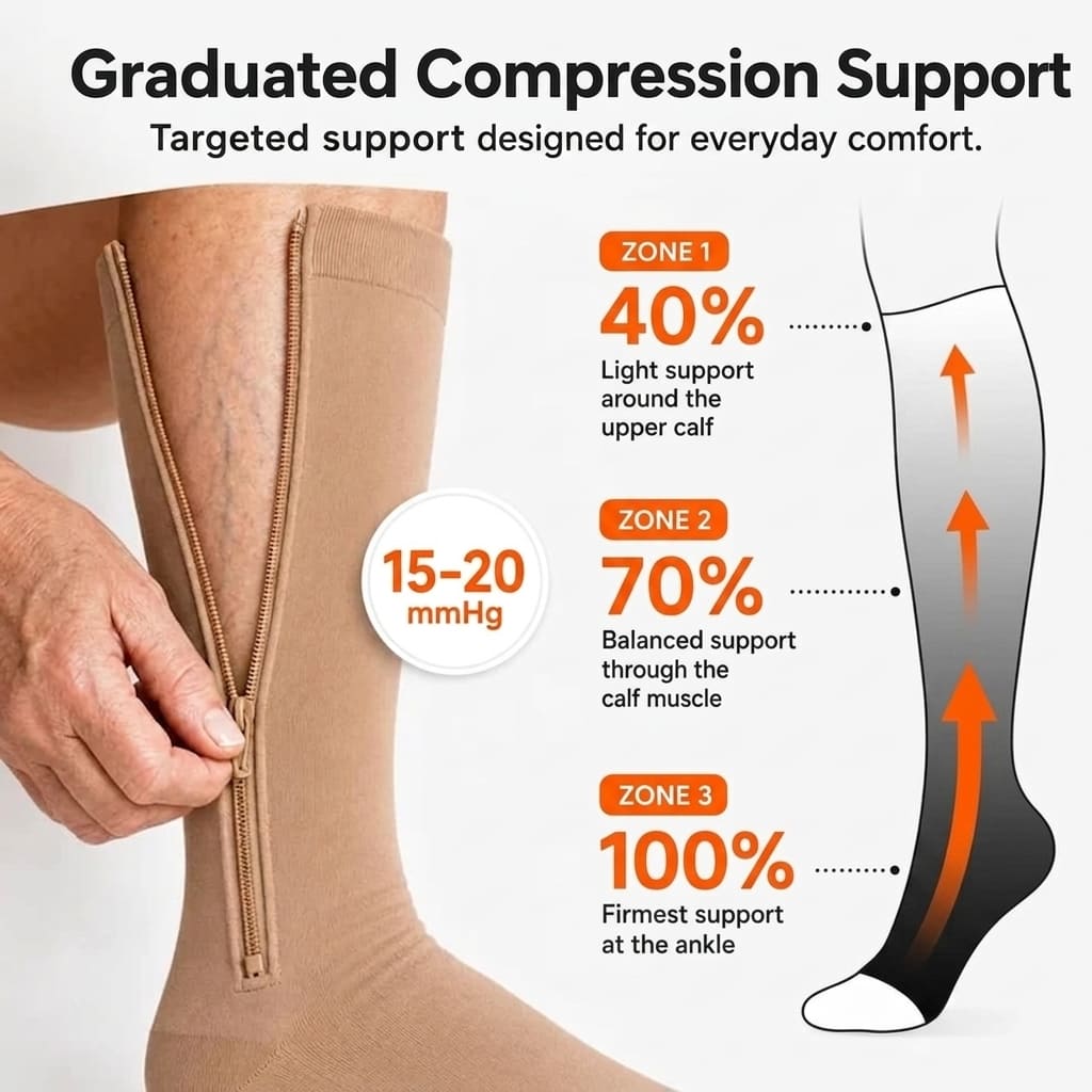 FlyteZip - Compression Socks You Can Put On Yourself, Every Morning