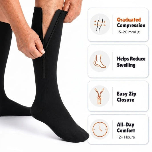 FlyteZip - Compression Socks You Can Put On Yourself, Every Morning