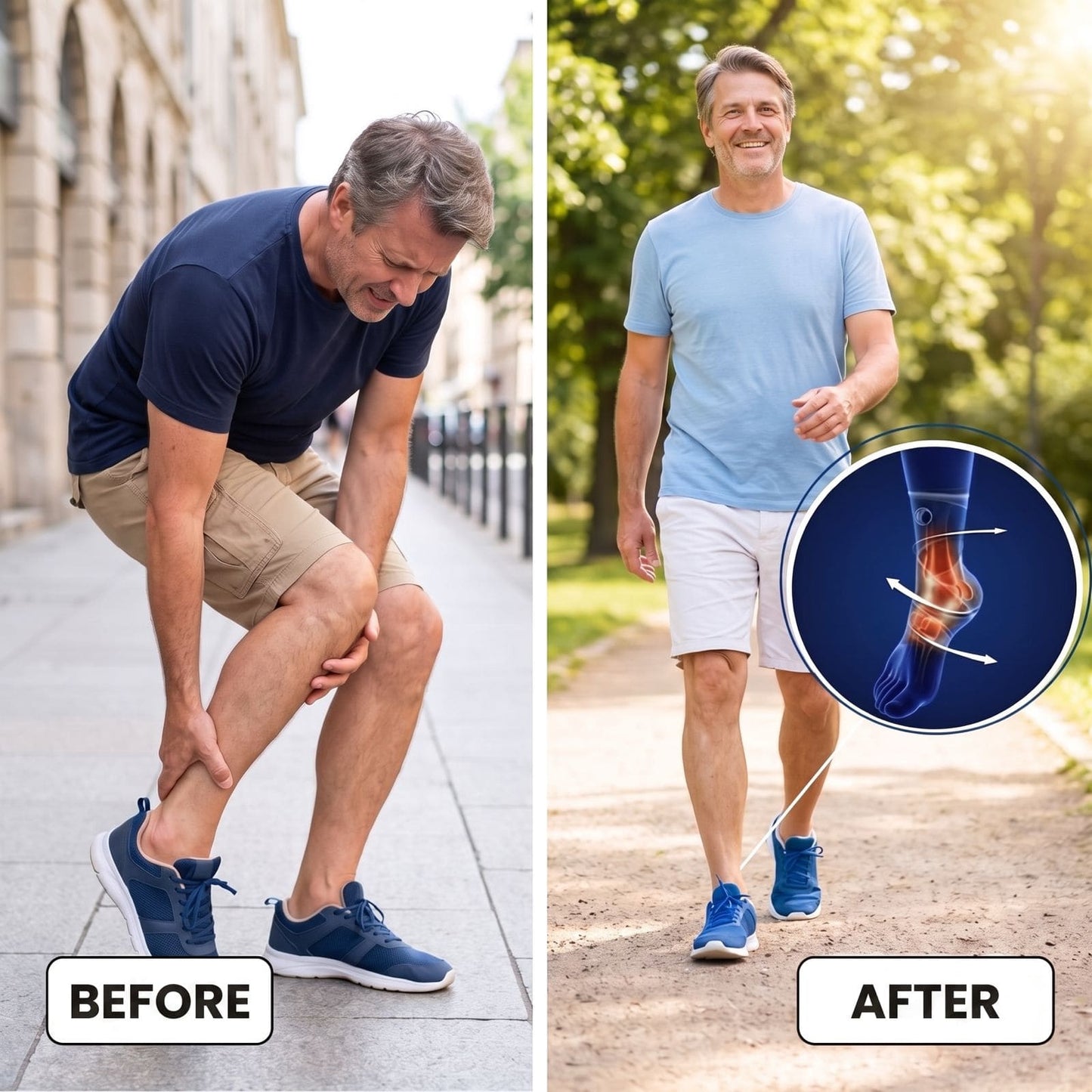 FlyteLock - Ankle Compression Sleeve with Support Straps